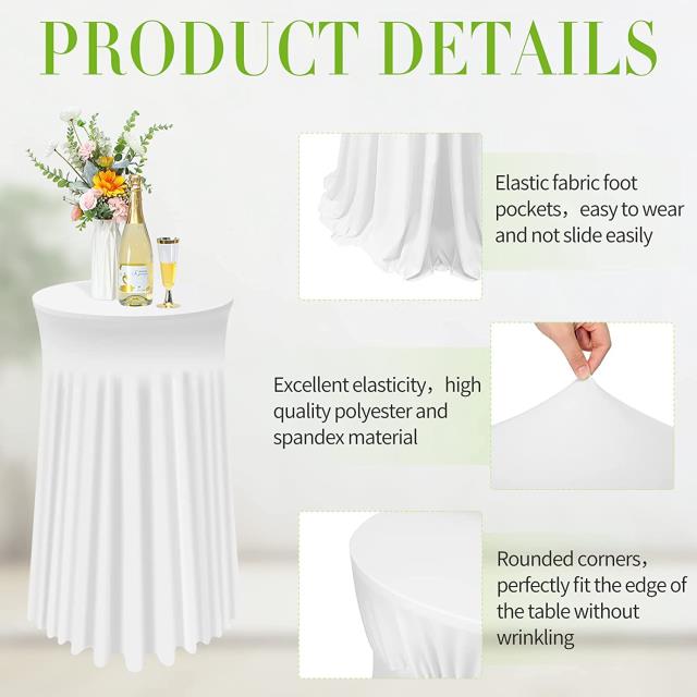 WHITE SPANDEX LINEN 30 INCH RUFFLE Rentals St. Louis MO, Where to Rent