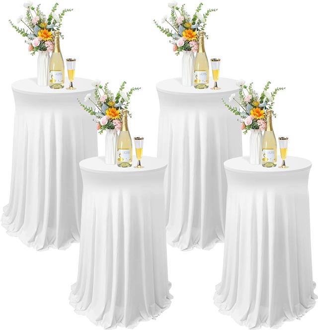 Where to rent WHITE SPANDEX LINEN,30  RUFFLE in St. Louis MO