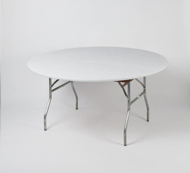 Where to rent TABLE COVER ROUND 60  WHITE in St. Louis MO